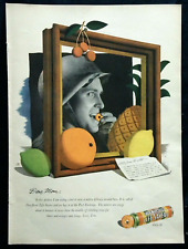 1944 Life Savers Vintage Art Print Ad Soldier Letter Home WWII picture