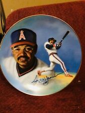REGGIE JACKSON ANGELS 500 HAND AUTOGRAPHED HACKETT AMERICAN PLATE #44 picture