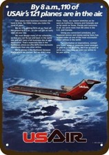 1984 US AIR USAIR AIRLINES JET Vintage Look DECORATIVE REPLICA METAL SIGN picture
