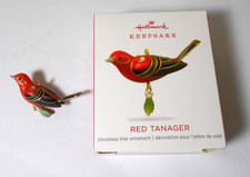 2018 Hallmark Ornament Miniature Beauty of Birds Red Tanager picture