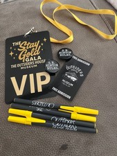 The Outsiders House Museum Stay Gold Gala VIP Lanyard Badge Pins and Pens picture