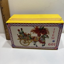 Vintage MIB Italian Sicilian Folk Art Handmade Carriage w/Horse Made in Italy picture