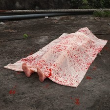 5.4ft Scary Halloween Outdoor Decorations - Graveyard Dead Victim Prop for Parti picture