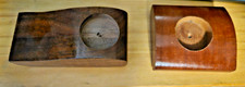 Vintage Mid Century Wooden Candle Holders Set of 2 picture