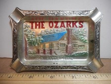 Vintage The Ozarks Souvenir Metal Ashtray picture