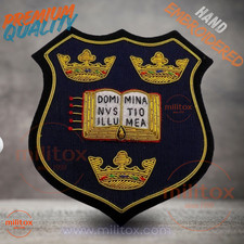The University of Oxford Hand Embroidered Bullion Wire Blazer Badge,Royal Crest picture