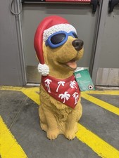 2026 Home Depot Accents Christmas Coastal Golden Retriever Blow Mold 2.5ft picture