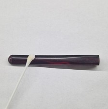 Vintage Dark Cherry Red Amber / Bakelite Cigarette Holder Mouthpiece 9.2g picture