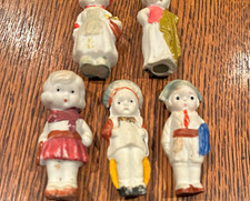 Vintage Bisque Girl Boy Figurines set of Five Japan picture