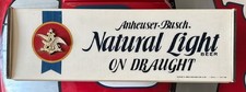 VINTAGE 1977 ANHEUSER BUSCH NATURAL LIGHT BEER LIGHT NATTY LIGHT Approx 18”x6” picture