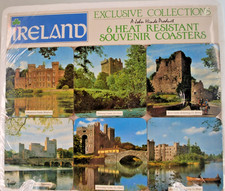 Ireland Set of Six Heat Resistant Souvenir Coasters New in Package -John Hinde picture