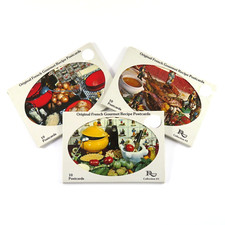 Original French Gourmet Recipe Postcards 1978 Collection 1, 2, 3 - Set of 30 picture