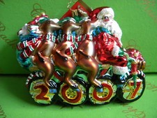 Christopher Radko Santa Tandem Glass Ornament  picture