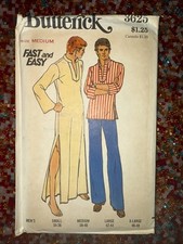 BUTTERICK Fast & Easy pattern 3625 vintage 70s MEN'S CAFTAN SHIRT M 38-40 UC picture
