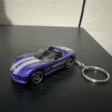Dodge Viper RT Purple Keychain 1:64 Diecast Hot Wheels Matchbox Gift picture