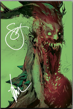 Presale - ABSOLUTE BATMAN #25 GREEN FOIL COVER C DOUBLE SIGNED JOCK AND SNYDER picture