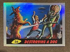 2013 Topps 75th Anniversary MARS ATTACKS DESTROYING A DOG Rainbow Foil #26 MINT picture