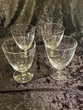 Set of 4 Vintage Schott Zwiesel Water Goblets Each Marked (5in by 3.5in) picture