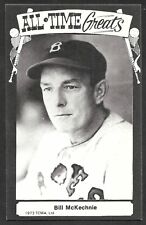 1973 TCMA  Bill McKechnie  RED SOX  UNSIGNED  3-1/2 x 5-1/2  PHOTO POSTCARD #2 picture