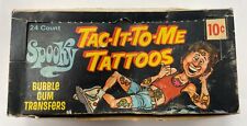 1981 Donruss Spooky Tac It To Me Tattoos Empty Display Wax Pack Box RARE picture