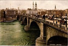 London Bridge Vintage Postcard reprinted from a 1914 card picture