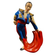 Vintage Hand Painted Ceramic Matador Figurine Mid Century Spanish Bullfighter picture