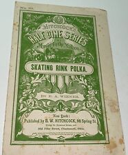 Rare Antique Victorian American Skating Rink Polka 1860's Sheet Music Hitchcock picture
