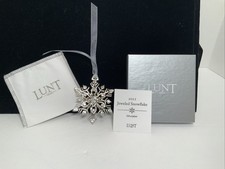 NIB Lunt Jeweled Snowflake Ornament 1st Ed -2011 Yr -Swarovski Elements picture