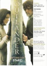 Outlander 2017 San Diego Comic-Con SDCC Starz 2 sided 6 x 8 1/2 photo promo card picture