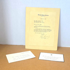 John F. Kennedy Signed United States Senate Letter & Cards, Original Autograph picture