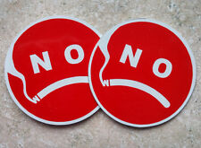 Unique NO SMOKING SIGNS - 2 piece set - Anti Smiley Face - Frendly Warning  Logo picture