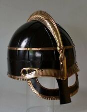 Val grade Helmet Vandal Viking Helmet Brass Steel Helmet Medievals picture