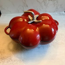 Cook’s Essentials 3.5 Qt Cast Iron Tomato Dutch Oven Red Covered Pot picture