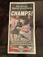 AJC Atlanta Braves Special Edition World Series Champs Newspaper Nov 3, 2021 picture