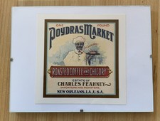 Poydras Market Roasted Coffee & Chicory Vintage Framed Pic. Charles Feahney picture