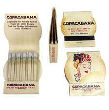 Copacabana NYC Nightclub 4 Vtg Matchbook Bundle Unstruck Miranda Barry Manilow picture