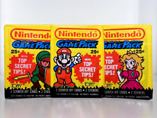 1989 Topps Nintendo Gamepack Sealed Trading Card Pack - 3 cards, 2 Stickers picture