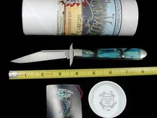 TUNA VALLEY BLUE CROSS CUT FOSSIL MOUNTAIN COUGAR SWING GUARD KNIFE 1 OF 30 USA picture