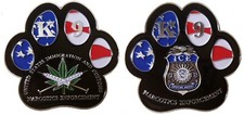 ICE NARCOTICS ENFORCEMENT K-9 CHALLENGE COIN CPO MSG CIA FBI 2