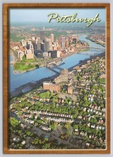Postcard Aerial view from Pittsburgh's west side