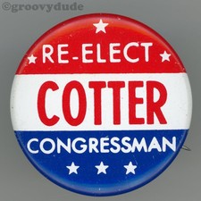 1978 Re-Elect Bill Cotter Congressman Connecticut 1-1/2