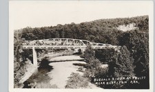 BUFFALO RIVER BRIDGE pruitt ar c1940 postcard arkansas real photo rppc harrison picture