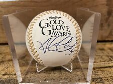 KOLE CALHOUN (Diamondbacks) Signed Official GOLD GLOVE Baseball Beckett Auth BAS picture