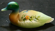 Fenton LE Hand Painted Duck & Dragonfly Figurine K. Barley (2022) #19/34 Exc #2 picture