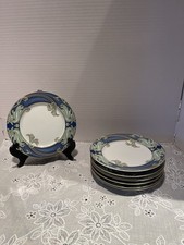 Fitz and Floyd Green Dolphin Street Salad Plates 7 1/4