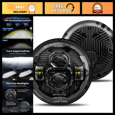 HWSTAR Pair New 1000% Bright Anti-glare 7 Inch Led Headlights Round Compatible w picture