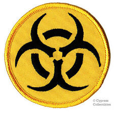 BIOHAZARD SYMBOL embroidered iron-on PATCH YELLOW LOGO WARNING TOXIC NUCLEAR picture