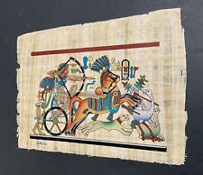 Rare Authentic Hand Painted Ancient Egyptian Papyrus Ramses II hunting ostriches picture
