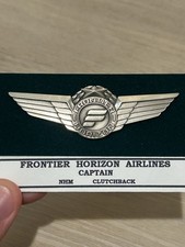 Rare Vintage Frontier Horizon Airlines Captain Pilot Wings Badge Insignia picture
