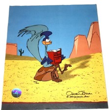 Chuck Jones Signed Neurotic Coyote Hand Painted LE 12x10 Animation Cel /500 GRAD picture